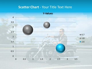 Biking Caucasian Rider PowerPoint Template