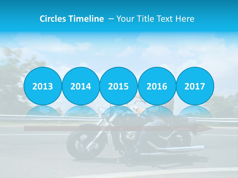 Biking Caucasian Rider PowerPoint Template