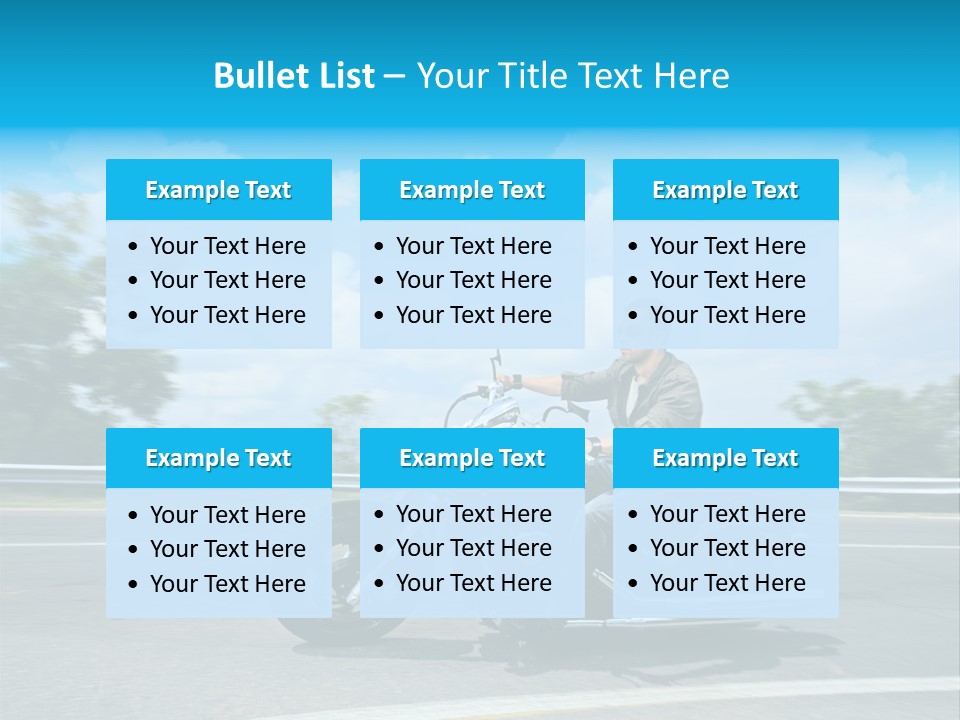 Biking Caucasian Rider PowerPoint Template