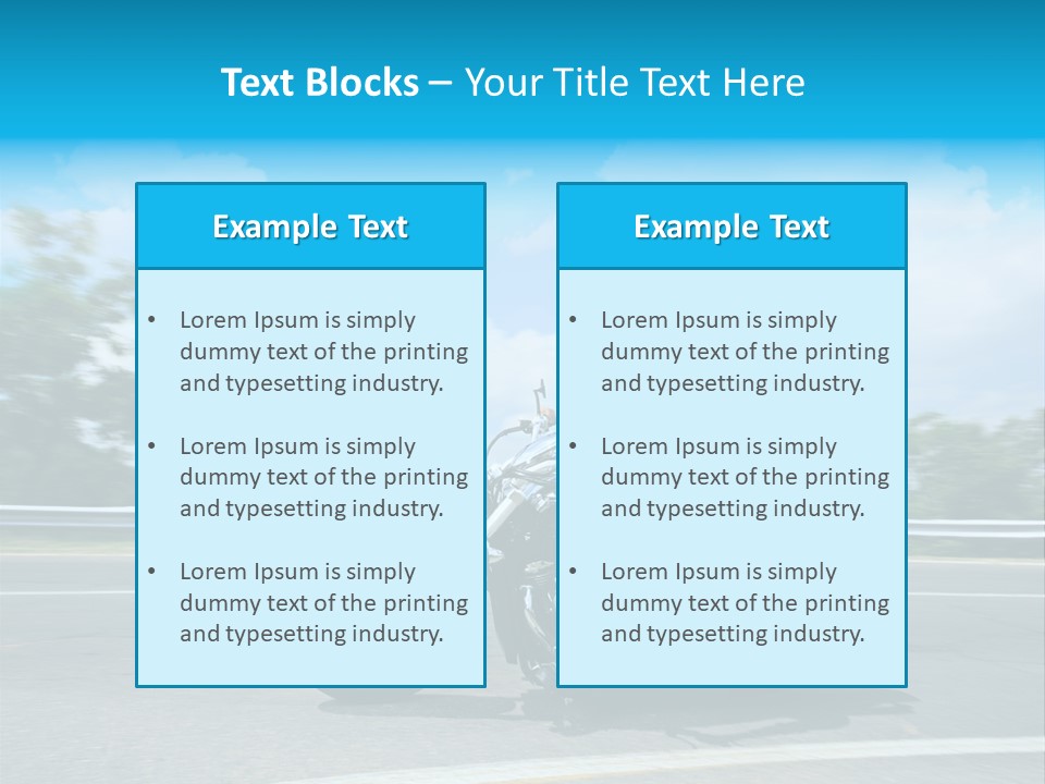 Biking Caucasian Rider PowerPoint Template