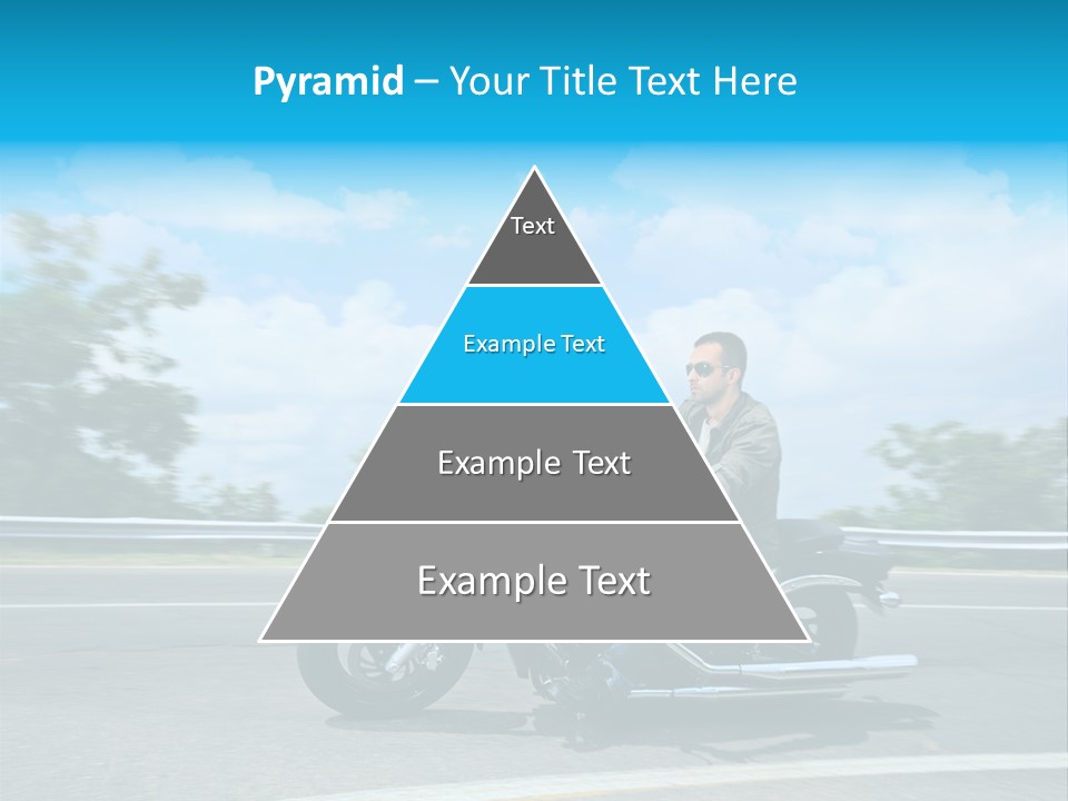Biking Caucasian Rider PowerPoint Template