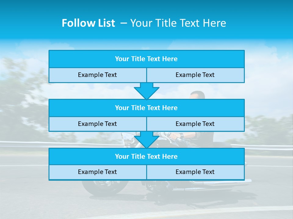 Biking Caucasian Rider PowerPoint Template