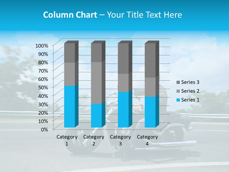 Biking Caucasian Rider PowerPoint Template