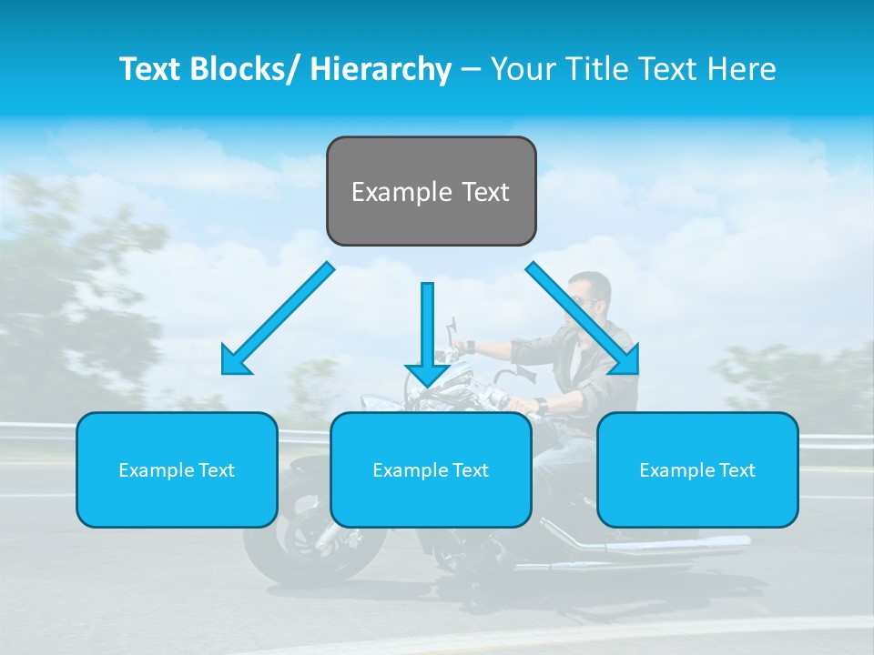 Biking Caucasian Rider PowerPoint Template