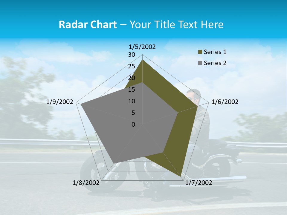 Biking Caucasian Rider PowerPoint Template