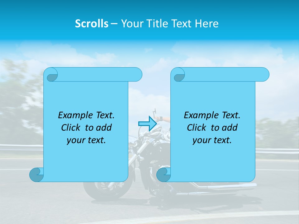 Biking Caucasian Rider PowerPoint Template