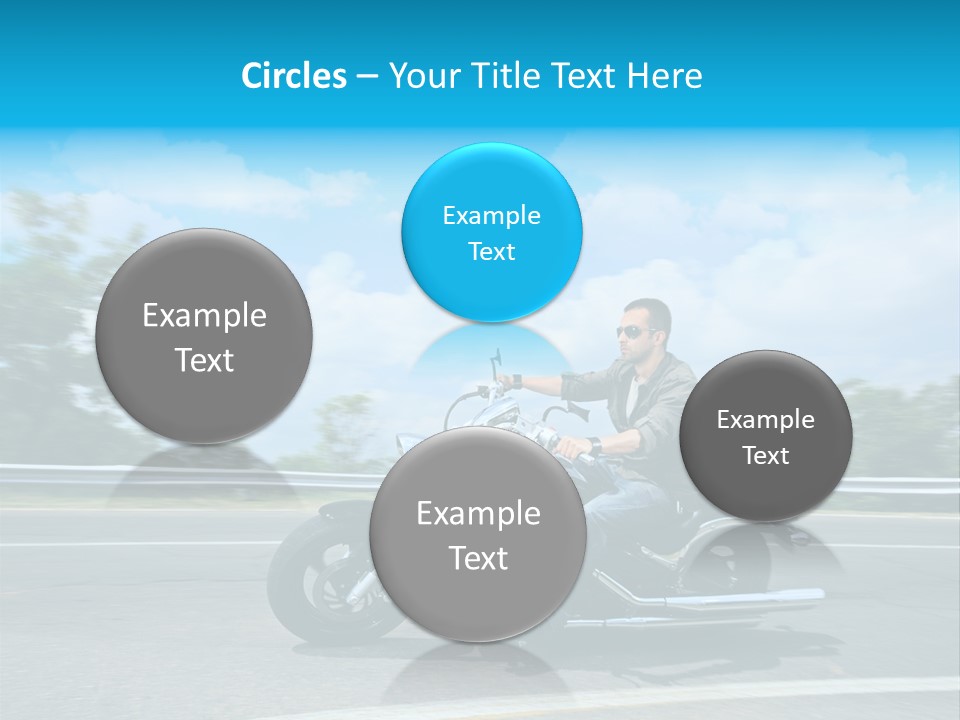 Biking Caucasian Rider PowerPoint Template