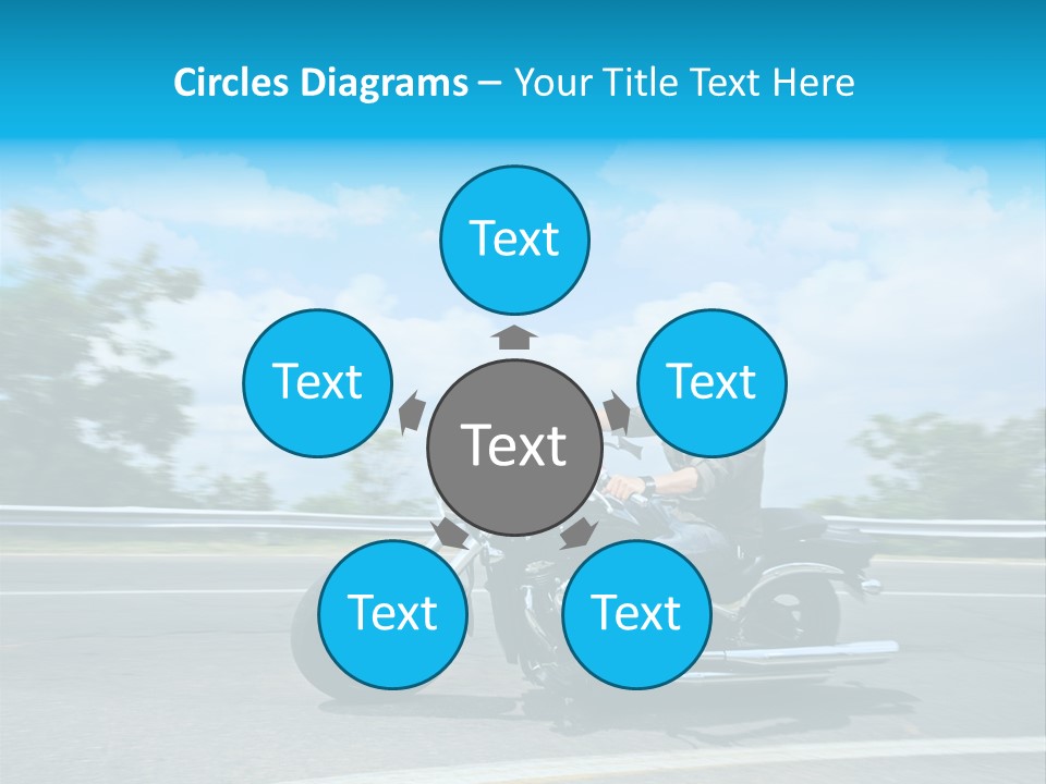 Biking Caucasian Rider PowerPoint Template