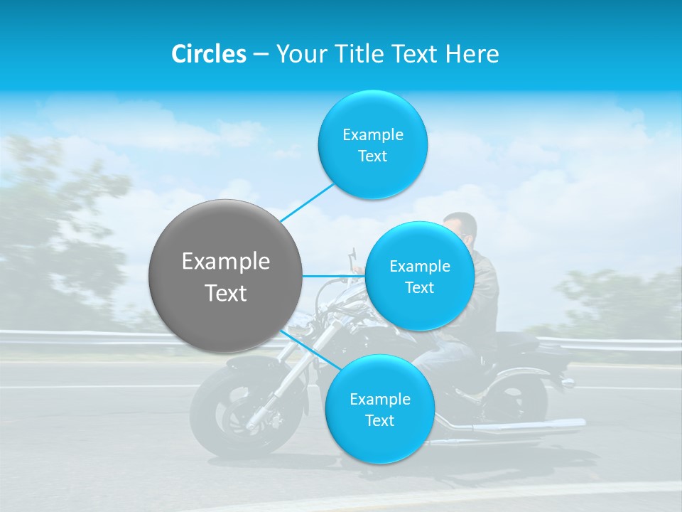 Biking Caucasian Rider PowerPoint Template