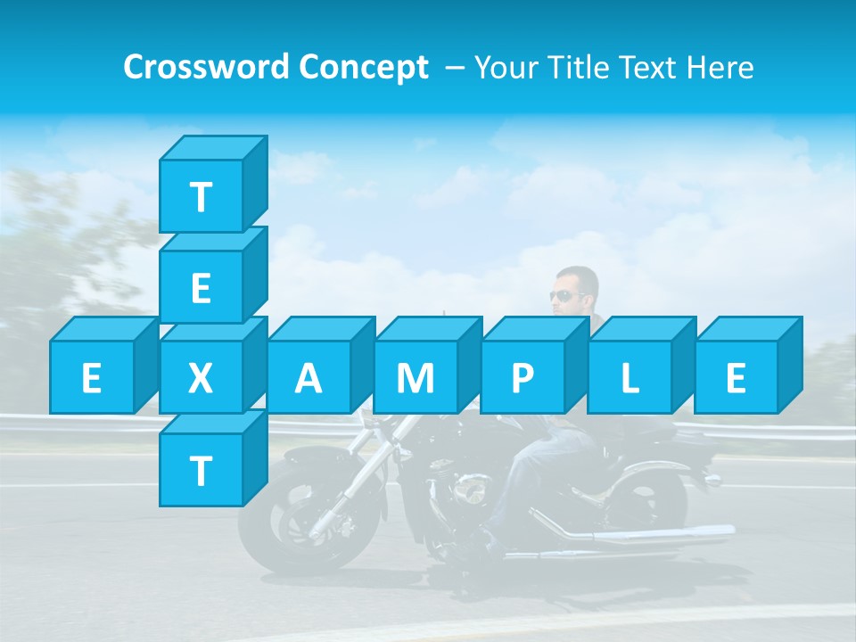 Biking Caucasian Rider PowerPoint Template
