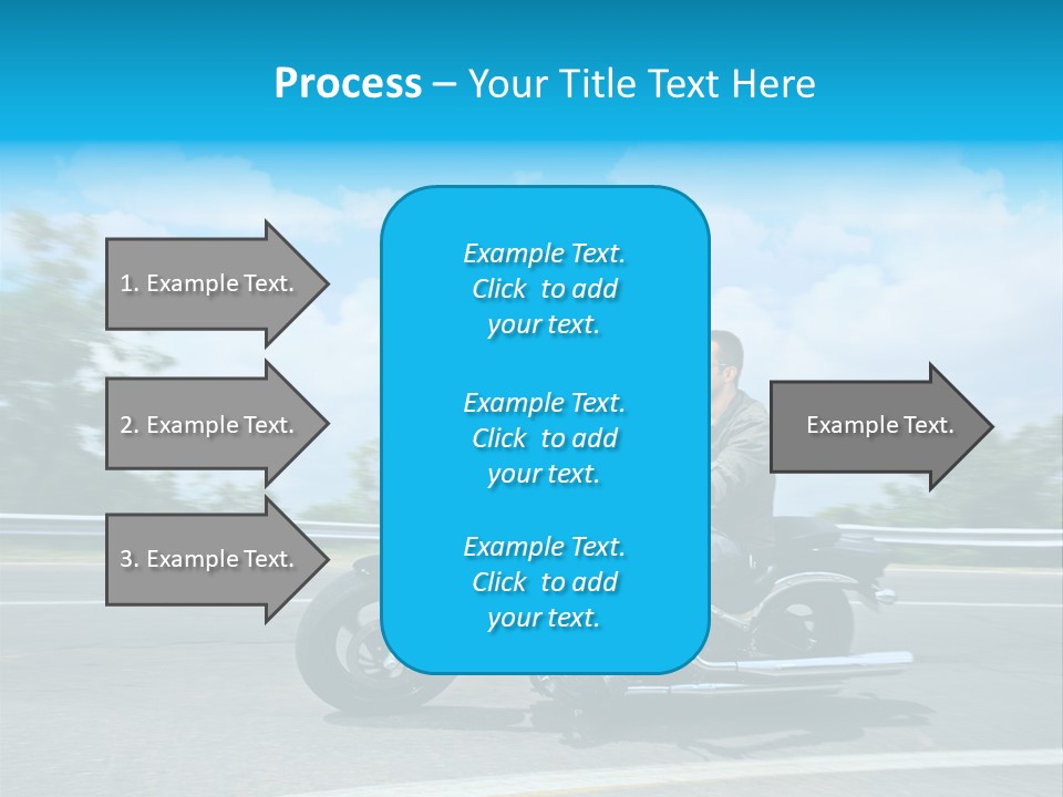 Biking Caucasian Rider PowerPoint Template