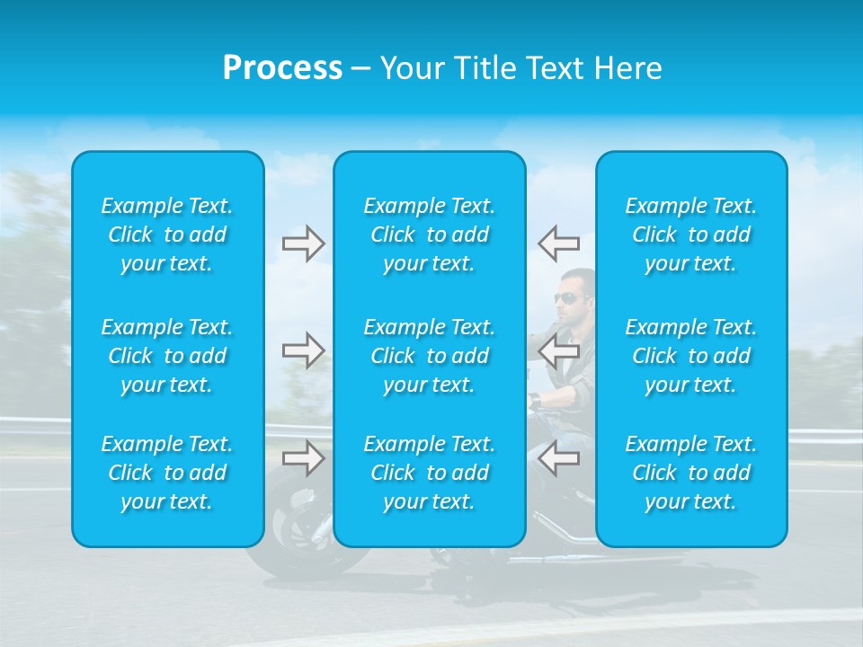 Biking Caucasian Rider PowerPoint Template