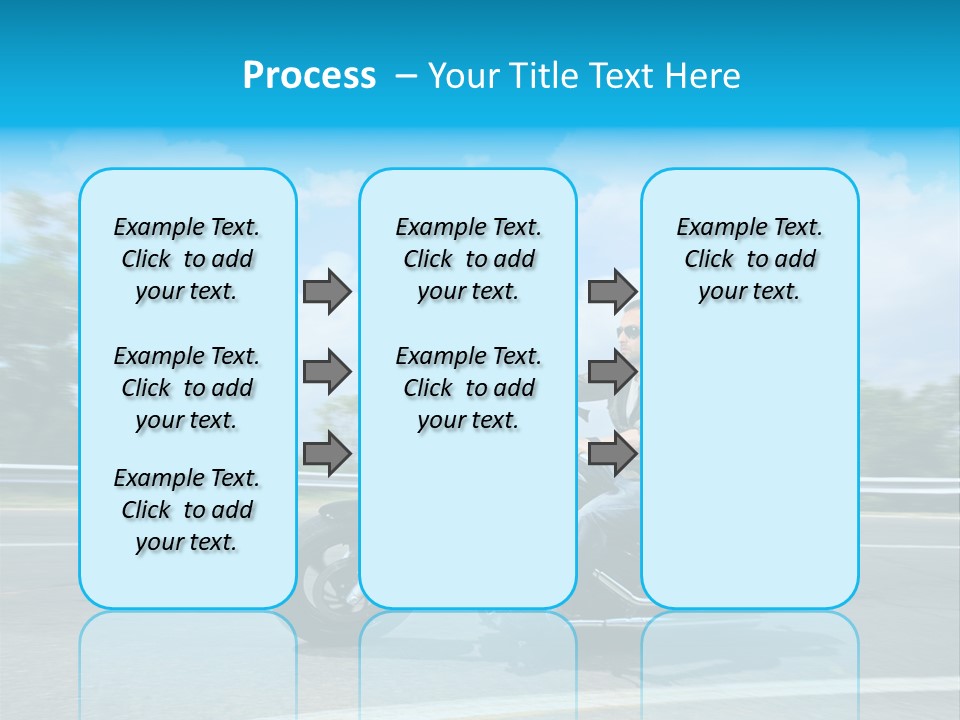 Biking Caucasian Rider PowerPoint Template