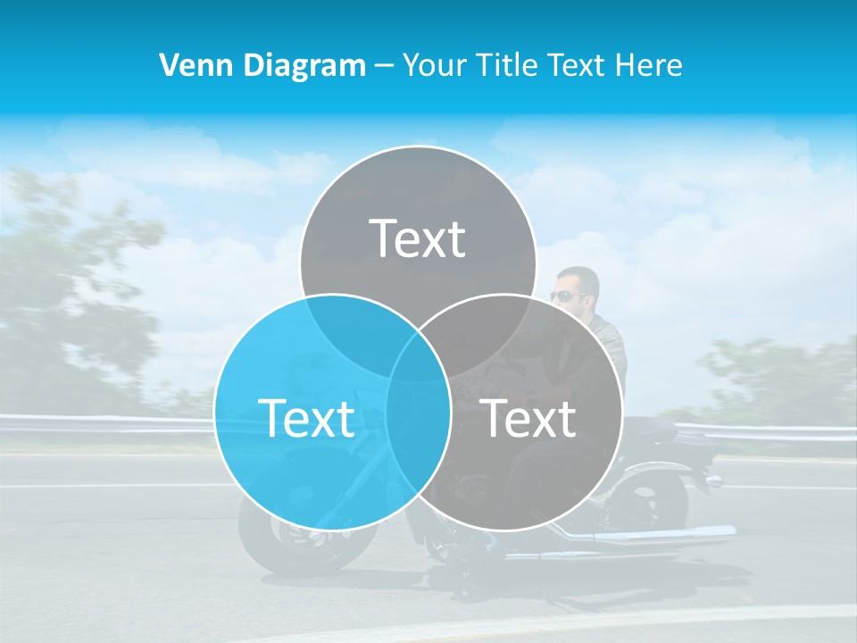 Biking Caucasian Rider PowerPoint Template