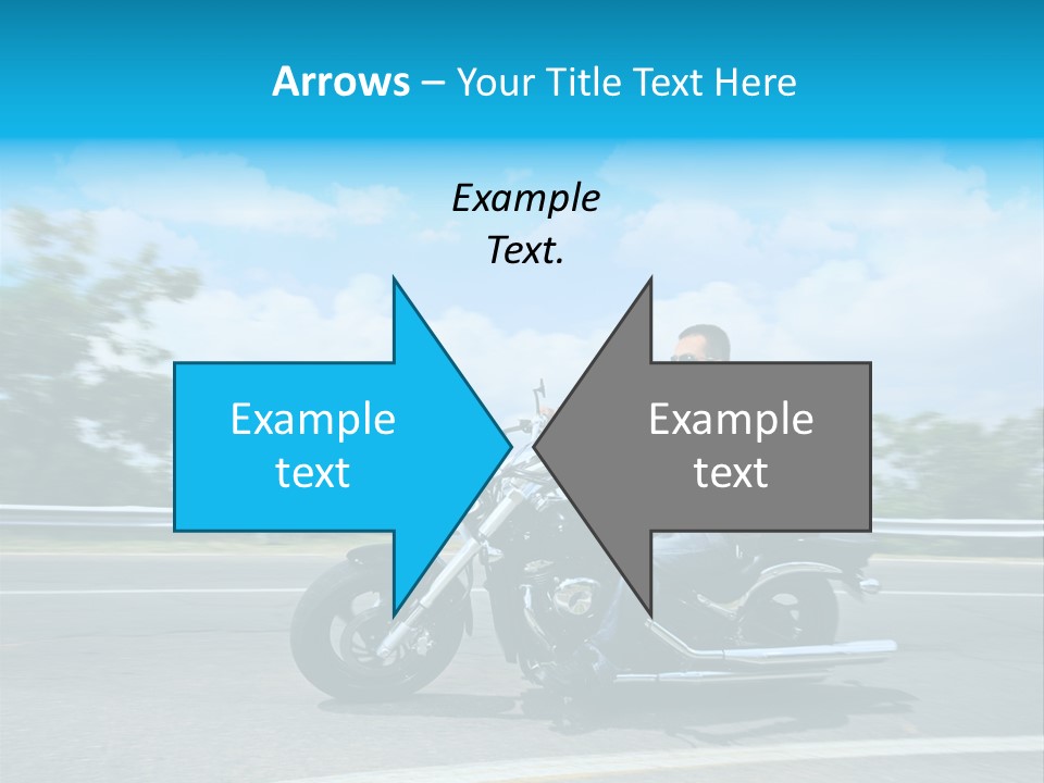 Biking Caucasian Rider PowerPoint Template