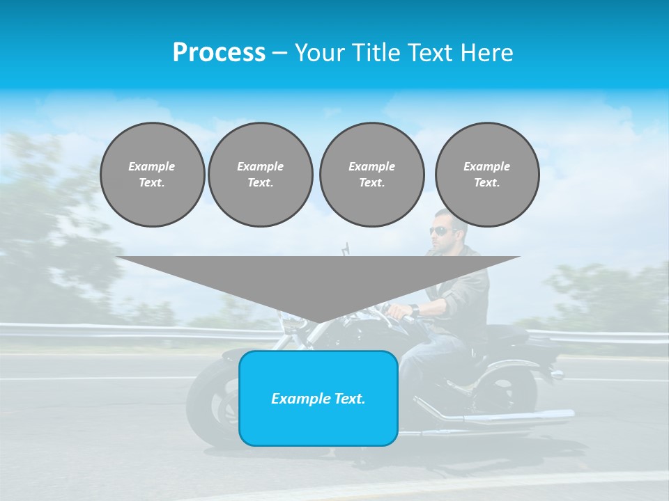 Biking Caucasian Rider PowerPoint Template