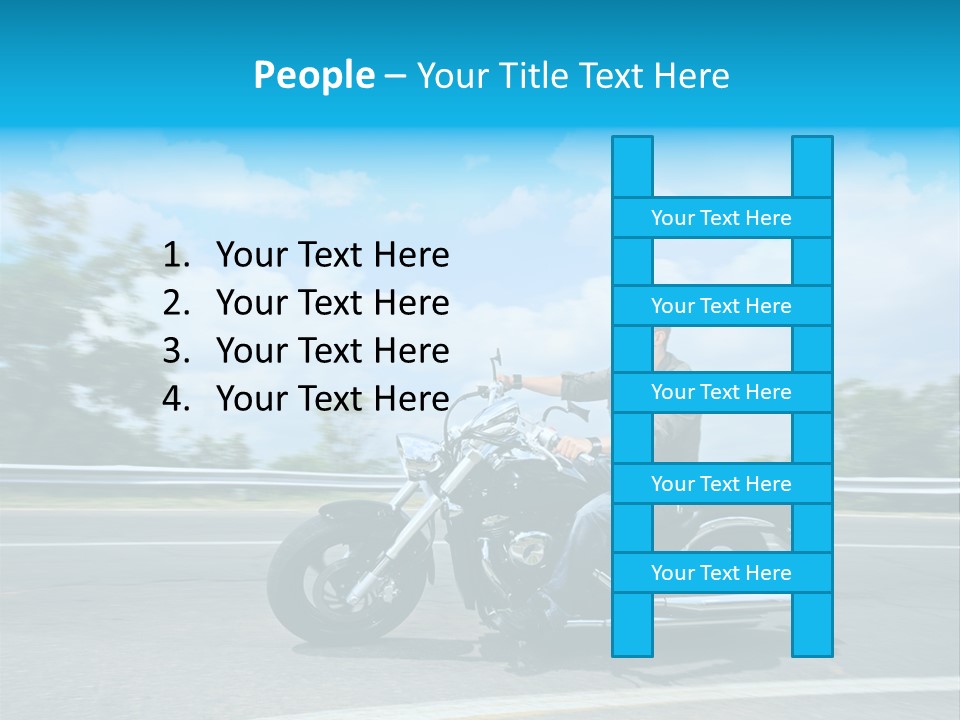Biking Caucasian Rider PowerPoint Template