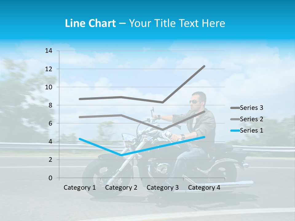 Biking Caucasian Rider PowerPoint Template