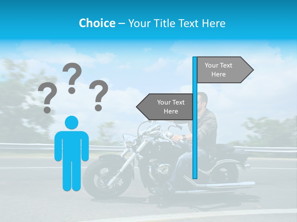 Biking Caucasian Rider PowerPoint Template