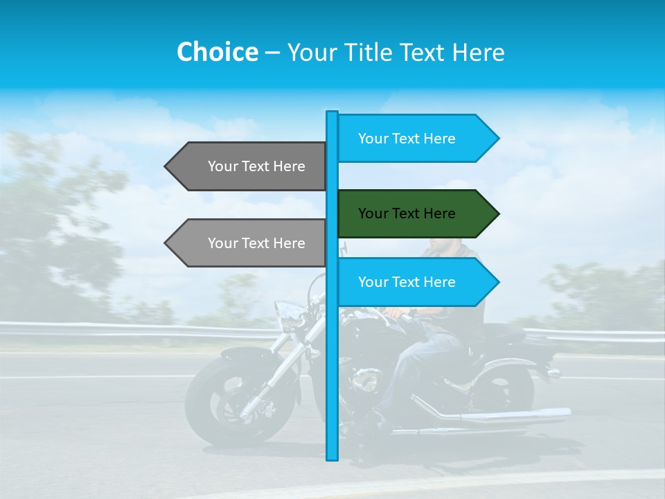Biking Caucasian Rider PowerPoint Template