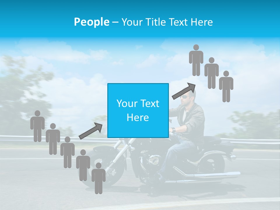 Biking Caucasian Rider PowerPoint Template