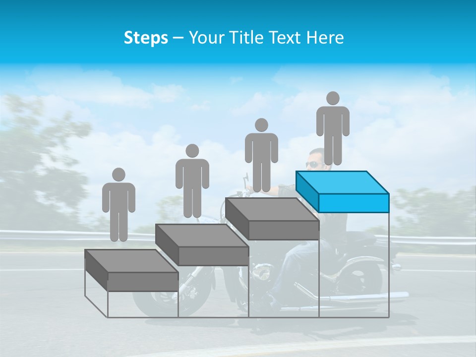 Biking Caucasian Rider PowerPoint Template