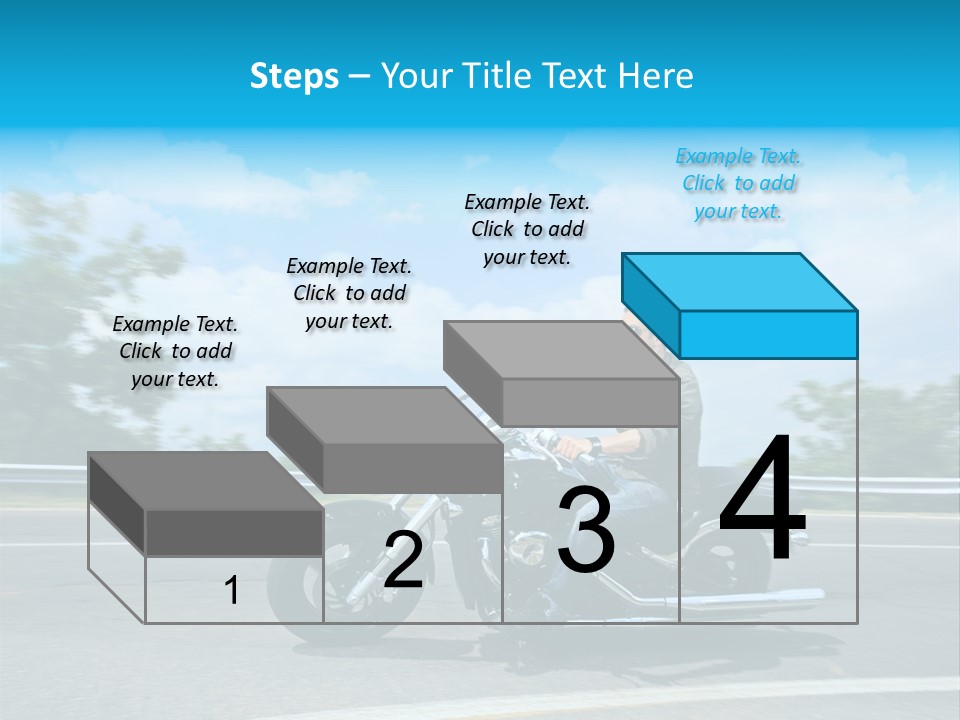 Biking Caucasian Rider PowerPoint Template