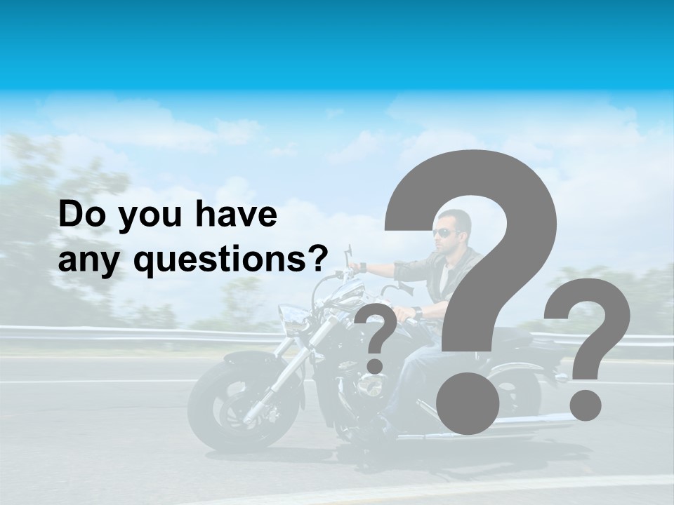 Biking Caucasian Rider PowerPoint Template
