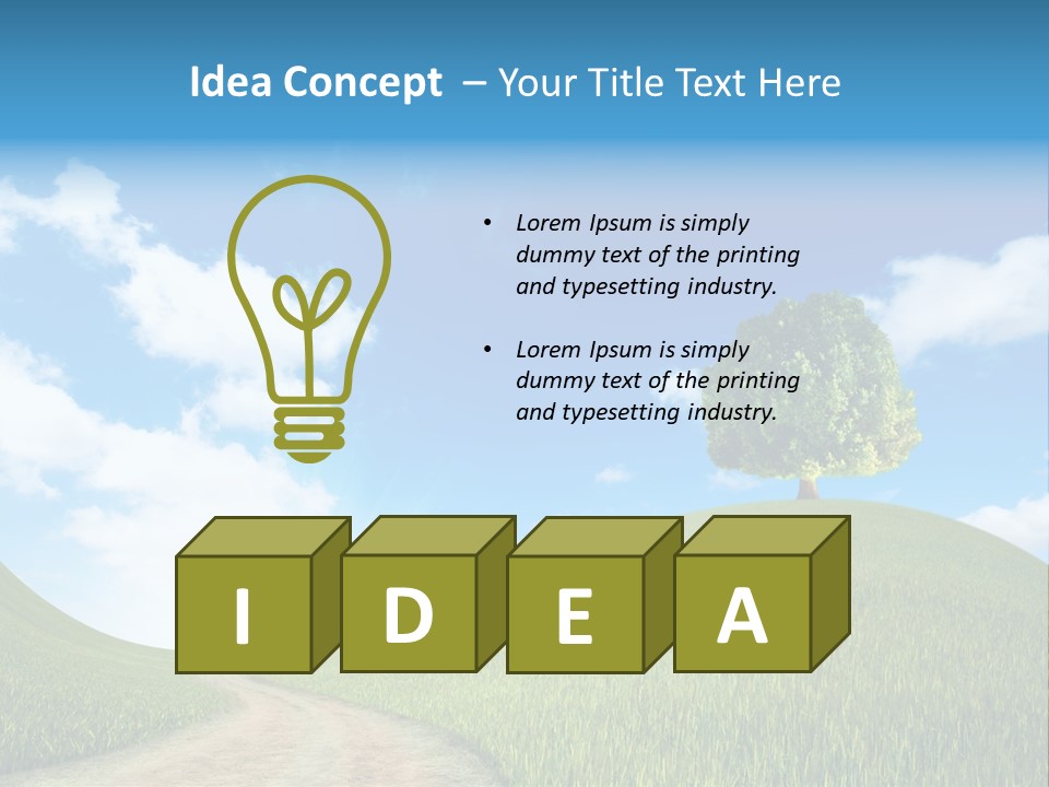 Rural Scenic Beautiful PowerPoint Template