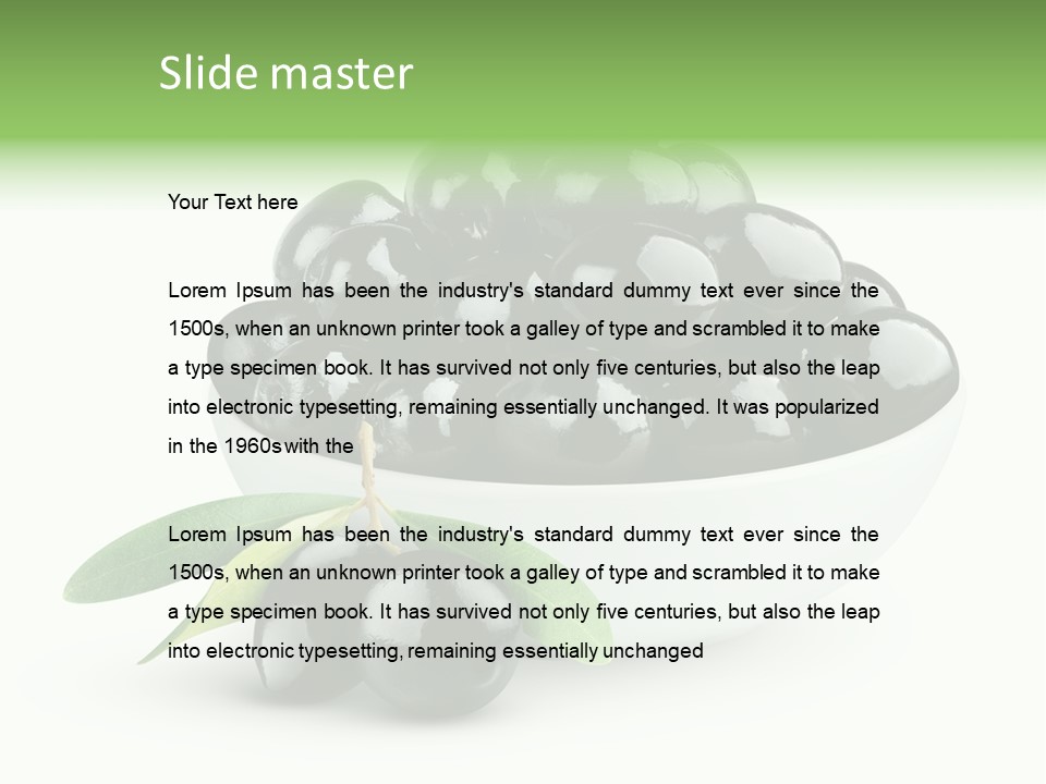 Mediterranean Branch Fresh PowerPoint Template