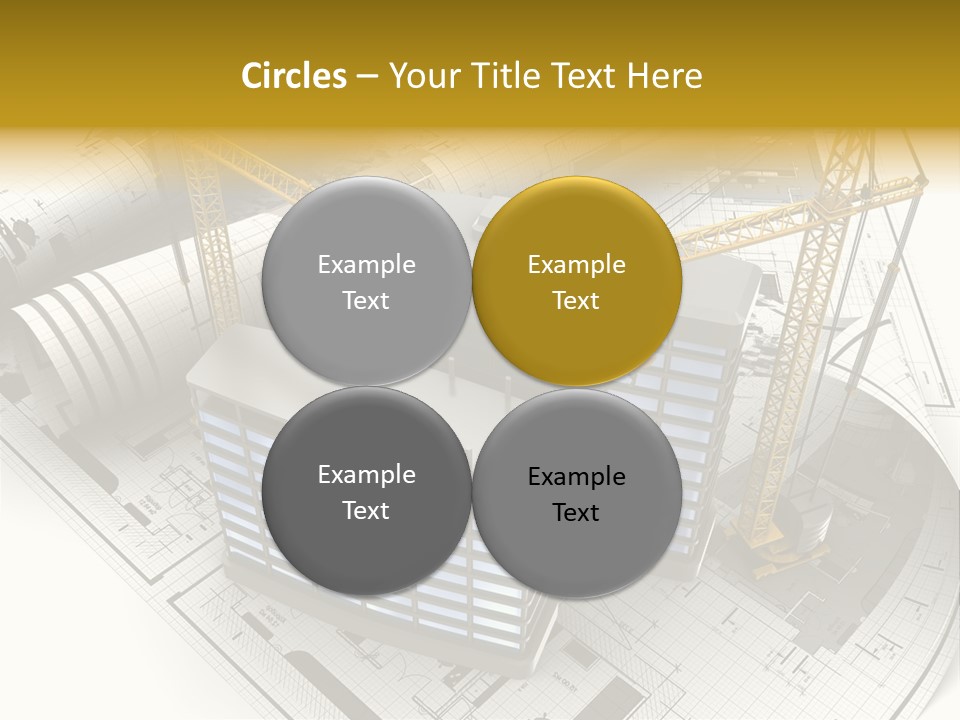 Construction Draft Blueprint PowerPoint Template