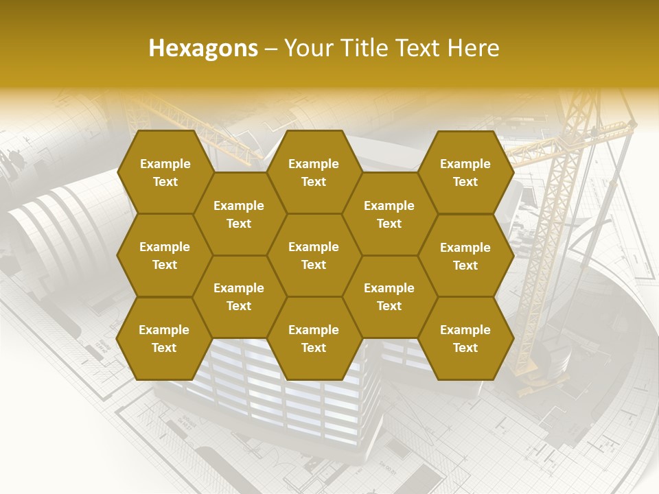 Construction Draft Blueprint PowerPoint Template