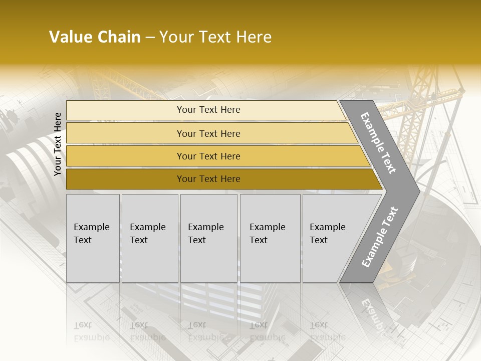 Construction Draft Blueprint PowerPoint Template