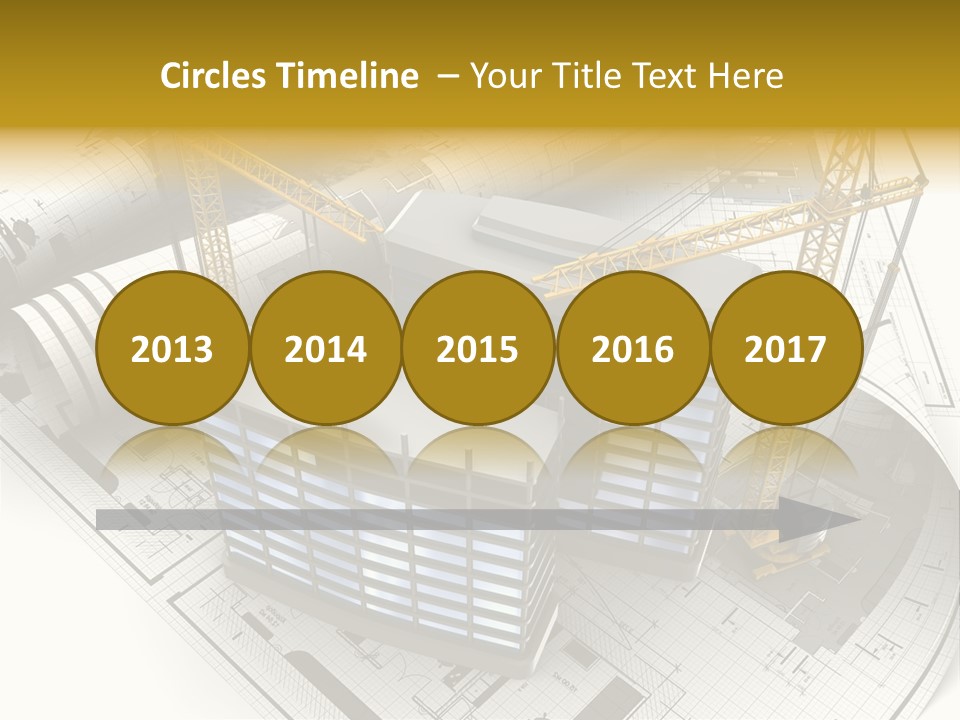 Construction Draft Blueprint PowerPoint Template