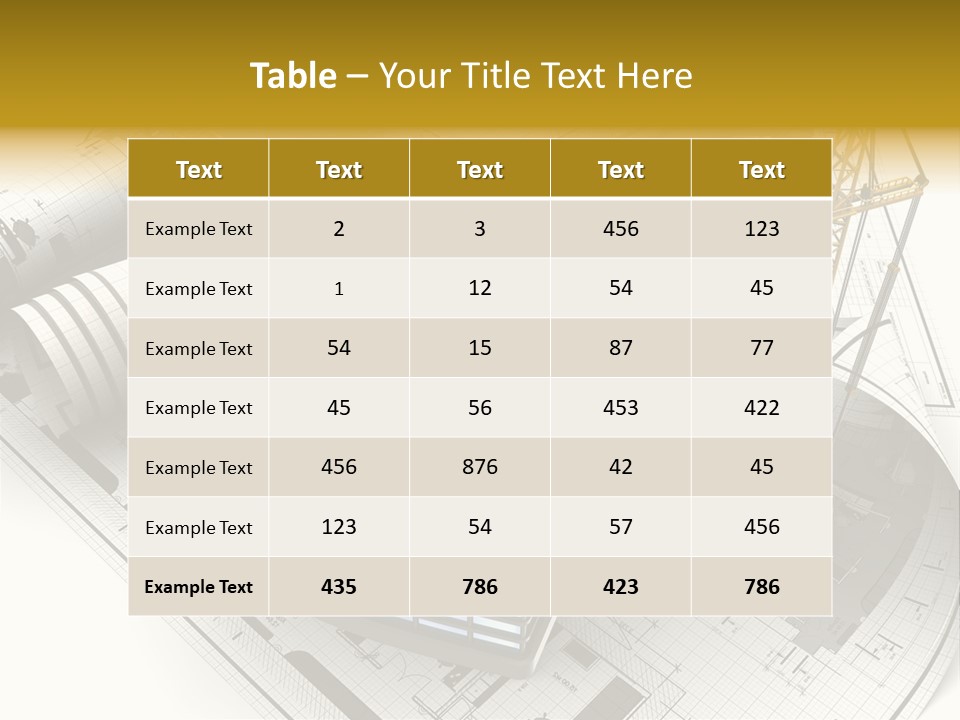 Construction Draft Blueprint PowerPoint Template