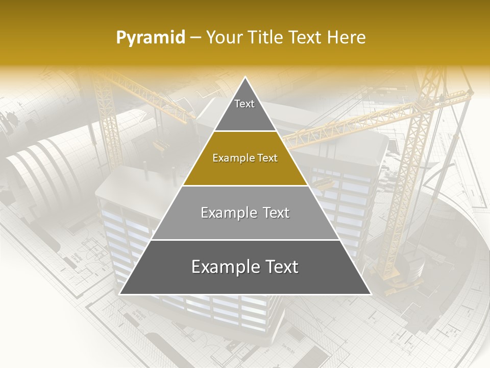 Construction Draft Blueprint PowerPoint Template