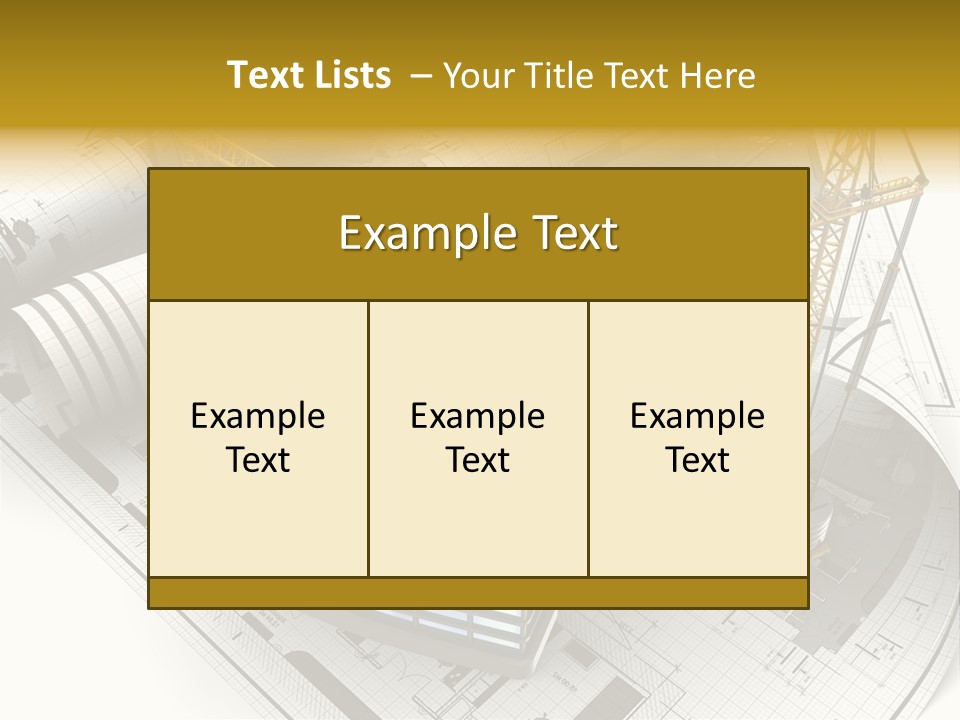Construction Draft Blueprint PowerPoint Template