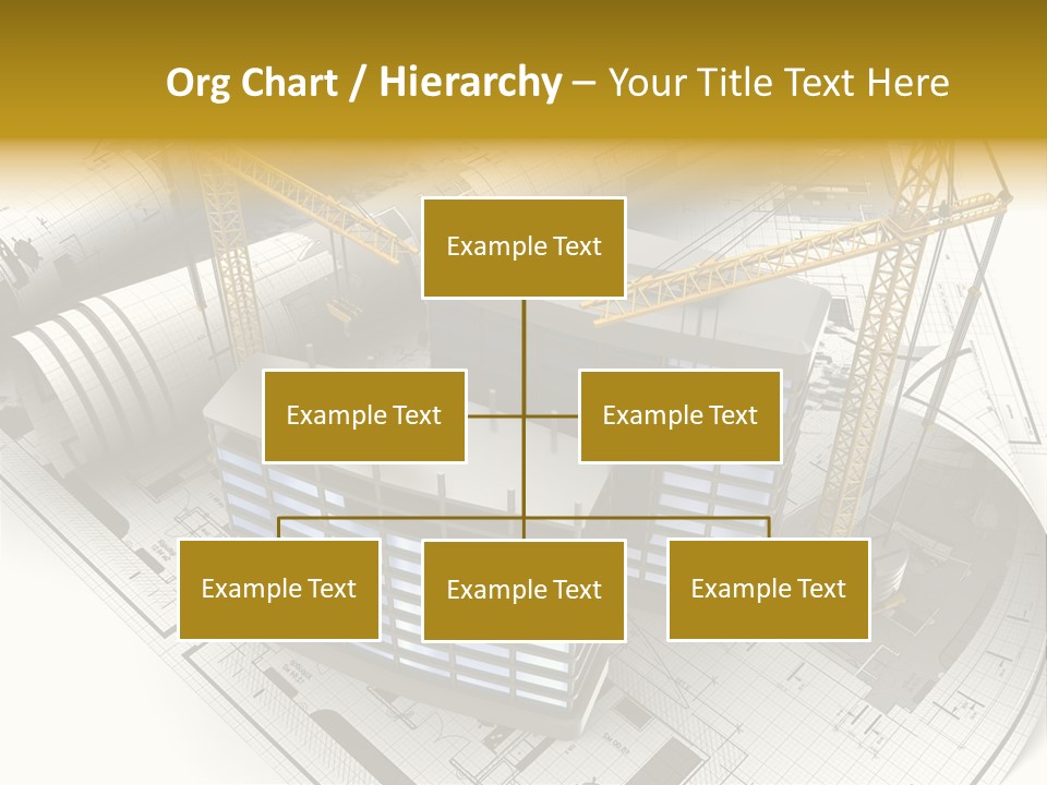 Construction Draft Blueprint PowerPoint Template