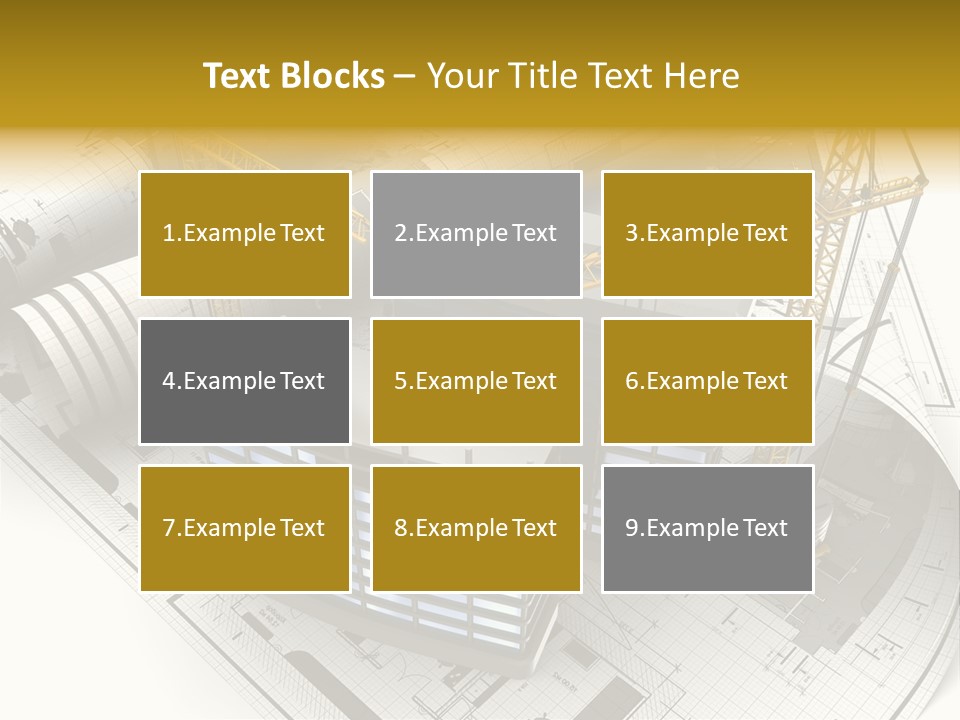 Construction Draft Blueprint PowerPoint Template