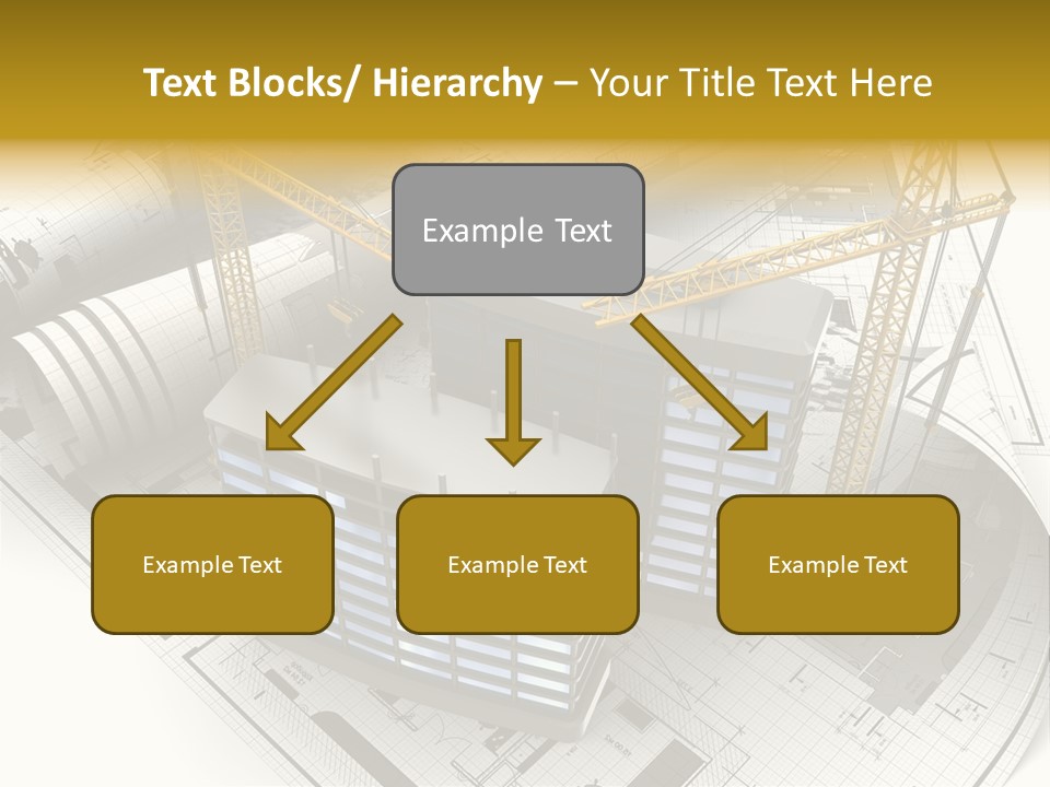 Construction Draft Blueprint PowerPoint Template