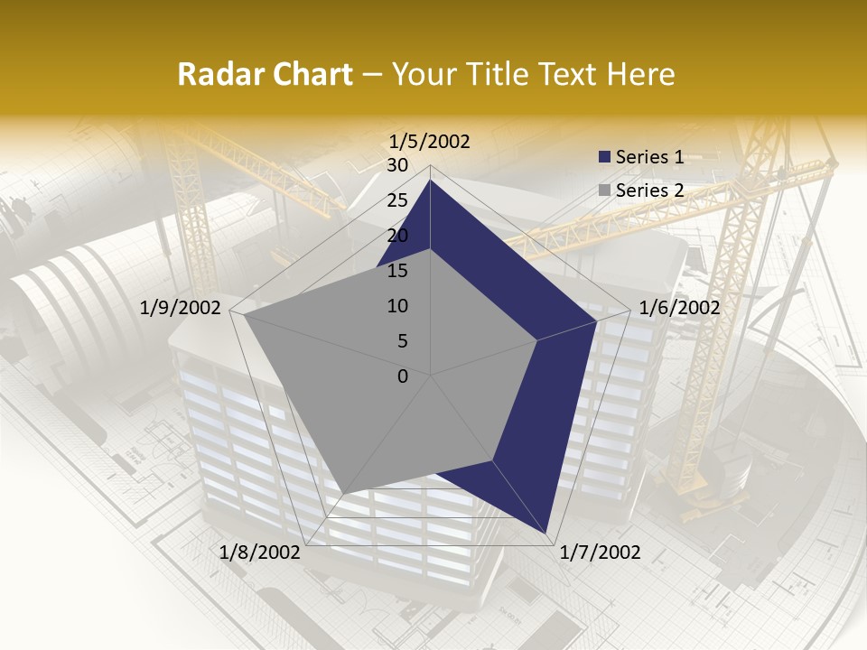 Construction Draft Blueprint PowerPoint Template