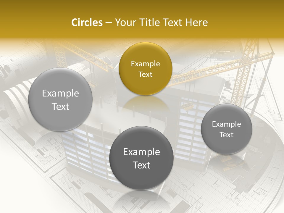 Construction Draft Blueprint PowerPoint Template