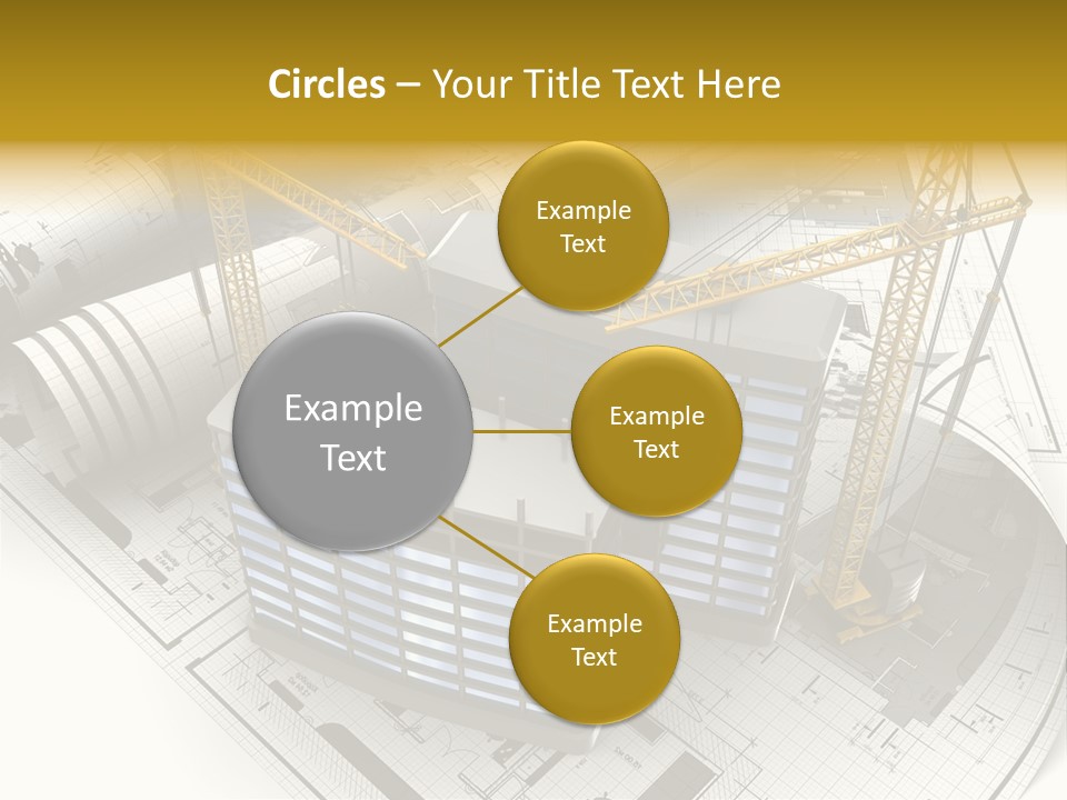 Construction Draft Blueprint PowerPoint Template