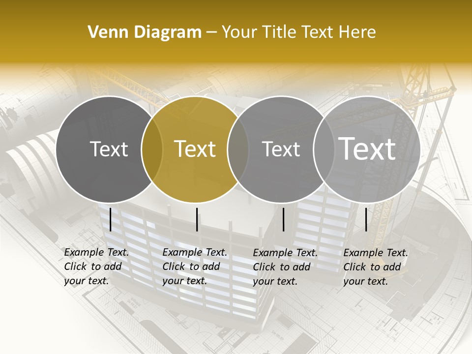 Construction Draft Blueprint PowerPoint Template