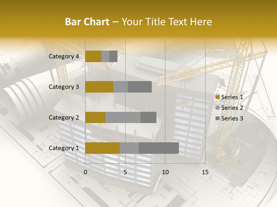 Construction Draft Blueprint PowerPoint Template