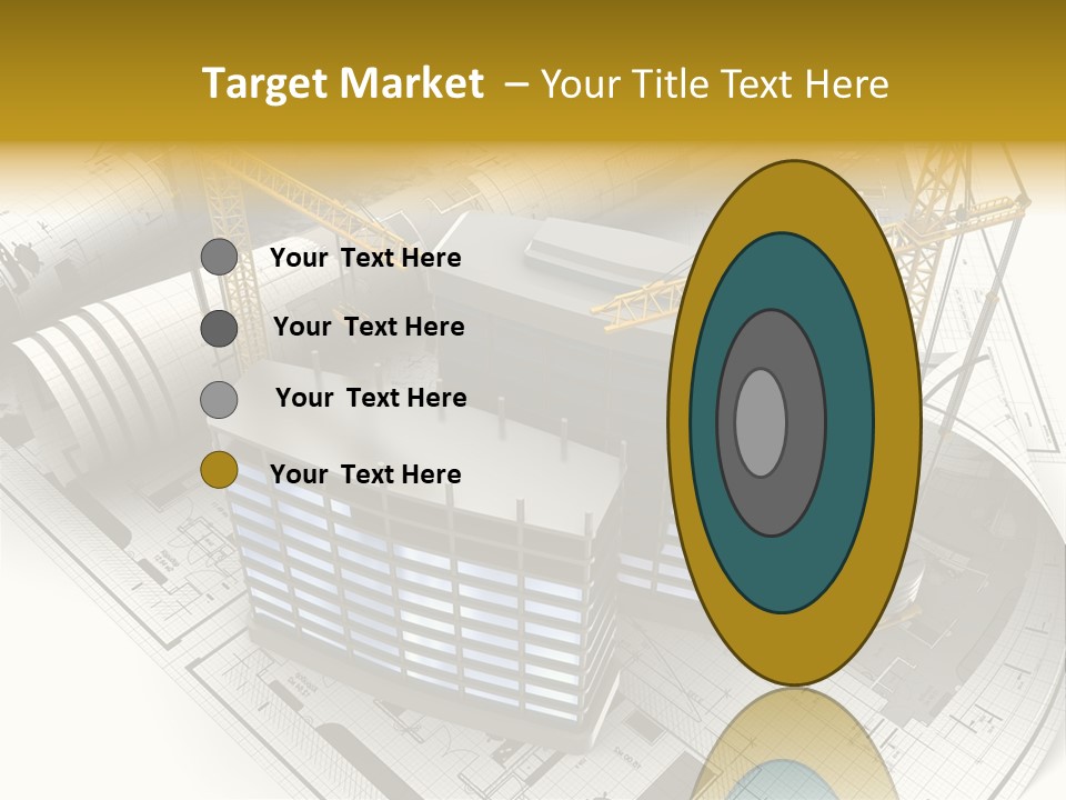 Construction Draft Blueprint PowerPoint Template