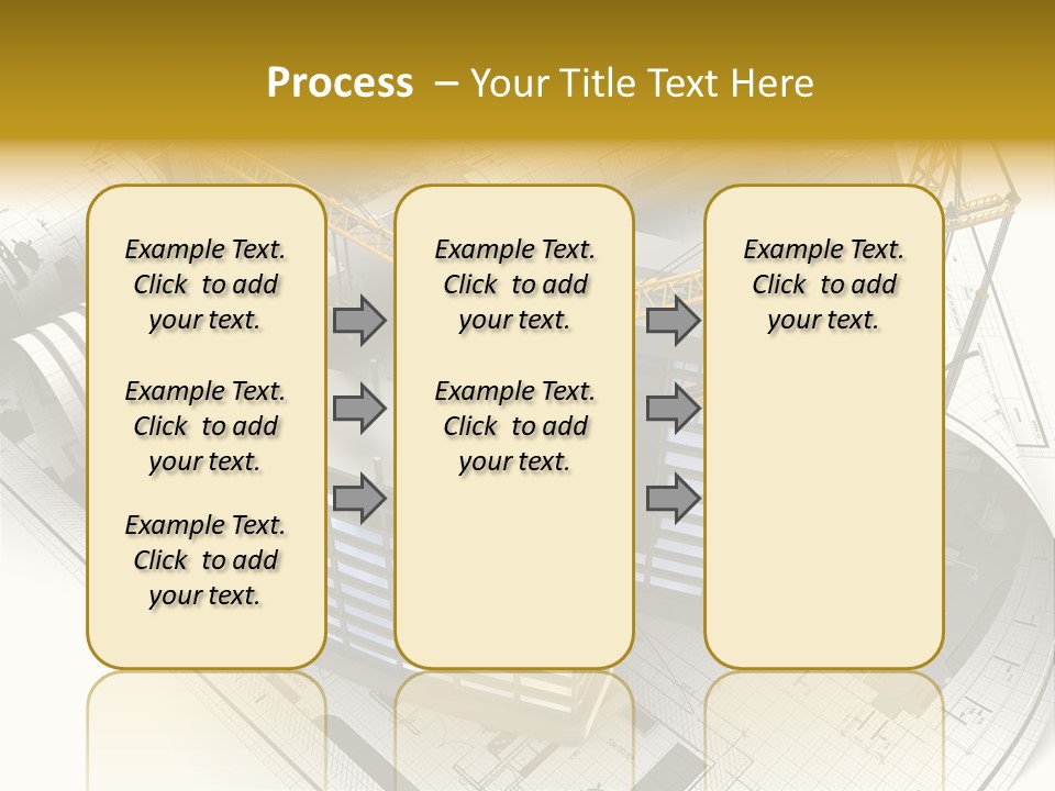 Construction Draft Blueprint PowerPoint Template