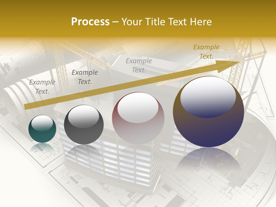 Construction Draft Blueprint PowerPoint Template