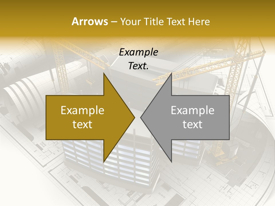 Construction Draft Blueprint PowerPoint Template