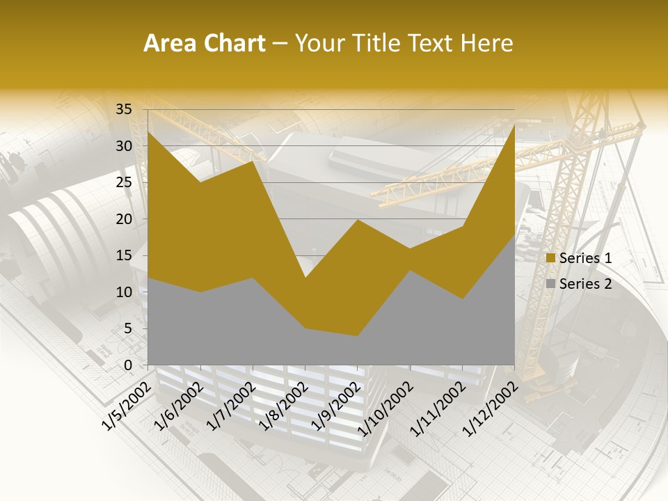 Construction Draft Blueprint PowerPoint Template
